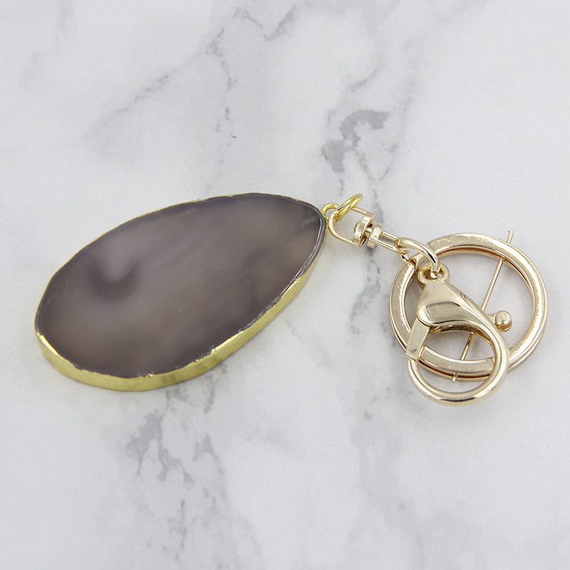 Agate Stone Wedding Brand Custom Pendant Grey 7 - Tophatter Daily Deals