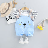 Baby Summer Clothes New Foreign Trade Overalls Blue 0 - Tophatter Daily Deals