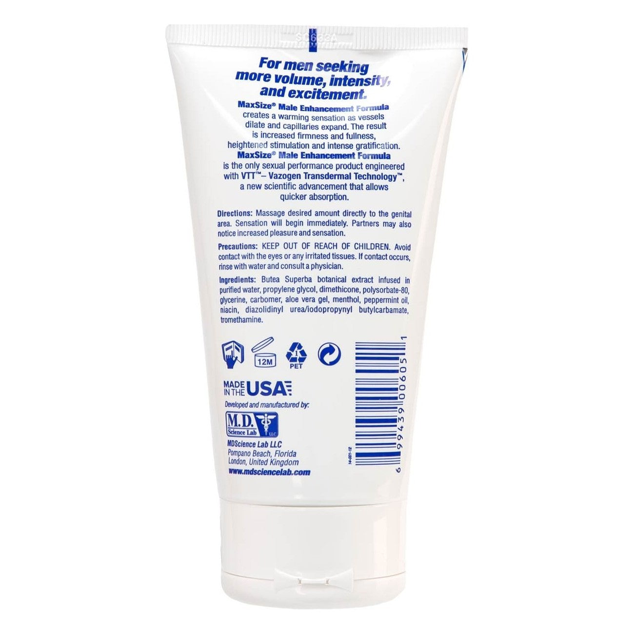Swiss Navy Max Size Male Enhancement Cream in 5 oz Male Enhancement Cream - Tophatter Daily Deals