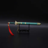 Blue And White Porcelain Sword With Display Holder - Tophatter Daily Deals