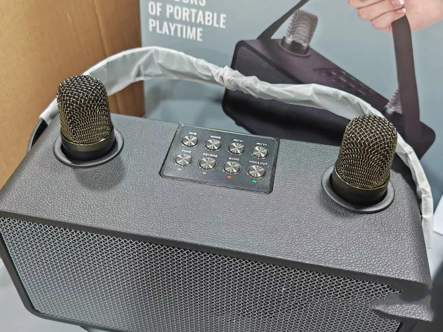 Bluetooth Speaker High-power Wireless Household Outdoor Portable Microphone Integrated Karaoke 0 - Tophatter Daily Deals
