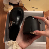 Black, Hidden Elevator Thick Bottom Toe Cap Half Slippers For Women Summer 0 - Tophatter Daily Deals