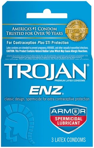 Trojan Enz Armor Spermicidal Lubricated Condoms - 3 Pack > Essentials > Condoms - Tophatter Daily Deals