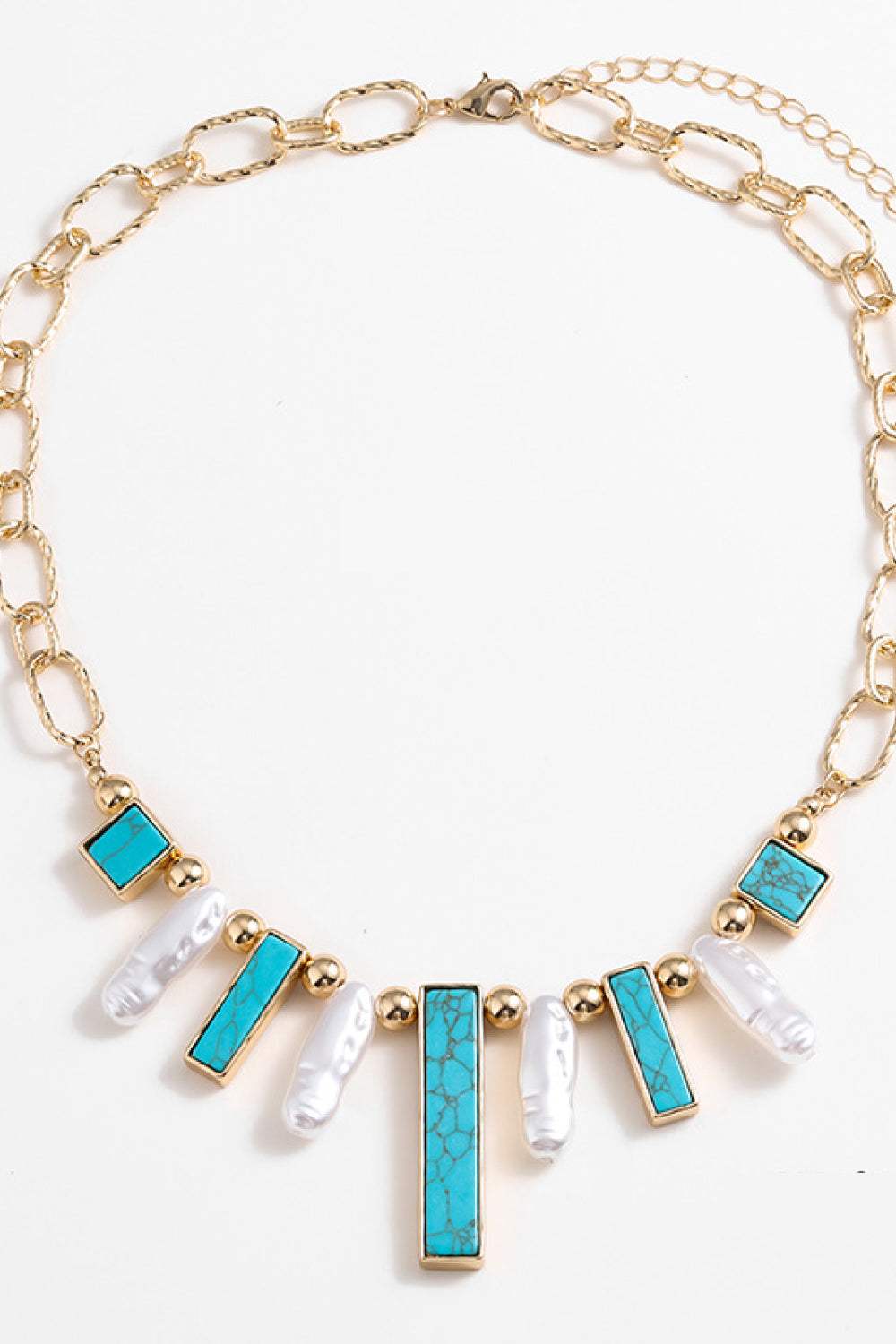 Turquoise Alloy Necklace Necklaces - Tophatter Daily Deals