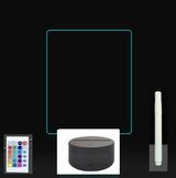 3D Acrylic Board Handwriting Message Board LED Light Style4 Black B 0 - Tophatter Daily Deals