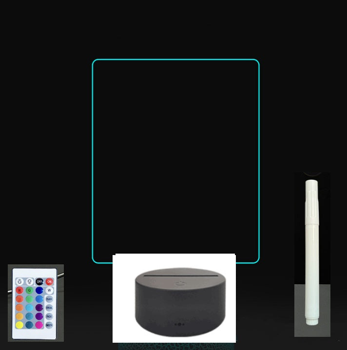 3D Acrylic Board Handwriting Message Board LED Light Style4 Black B 0 - Tophatter Daily Deals