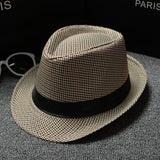British Houndstooth European And American Sun Hats For Men Houndstooth Beige 58cm 0 - Tophatter Daily Deals
