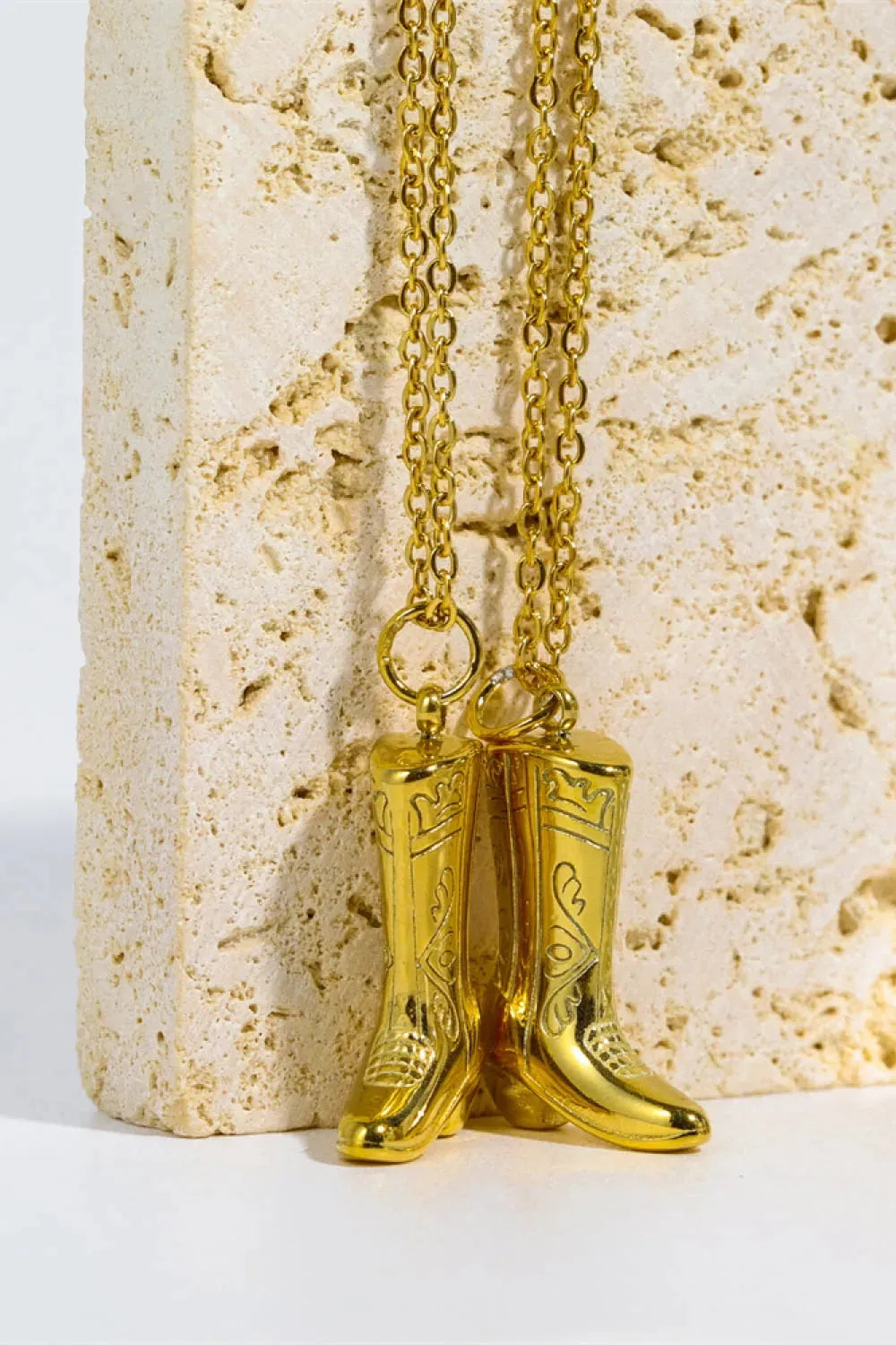 Cowboy Boot Pendant Stainless Steel Necklace Necklaces - Tophatter Daily Deals