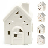 Mini LED White Ceramic House Lamp | Christmas Village Light Up House | Festive Night Light Christmas Decoration - Design Varies One Supplied LED House - Tophatter Daily Deals