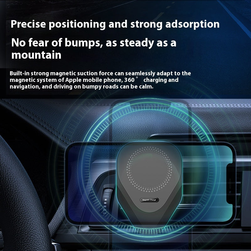 360 Degree Rotary Magnetic Adhesive Wireless Charging On-board Bracket 0 - Tophatter Daily Deals