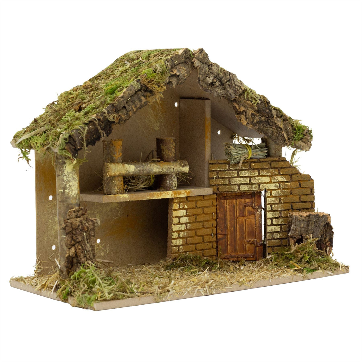 LED Traditional Wooden Nativity Stable with Lights | Christmas Nativity Scene Nativity Set - Tophatter Daily Deals