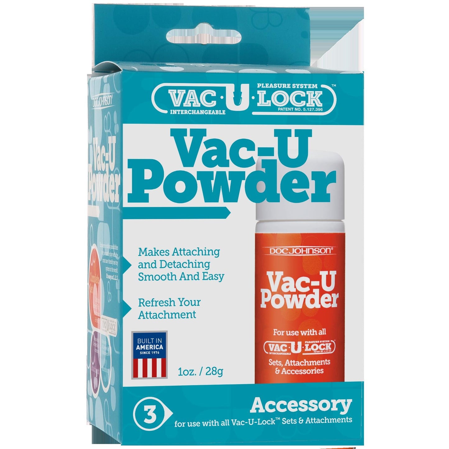 Vac-U-Lock Accessory Vac-U Powder White Talc 1oz Smooth Attachment and Detaching Aid > Sex Toys > Sex Machines > Connectors - Tophatter Daily Deals