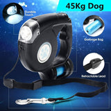 4.5M LED Flashlight Extendable Retractable Pet Dog Leash Lead with Garbage Bag Pet Leashes & Harnesses - Tophatter Daily Deals