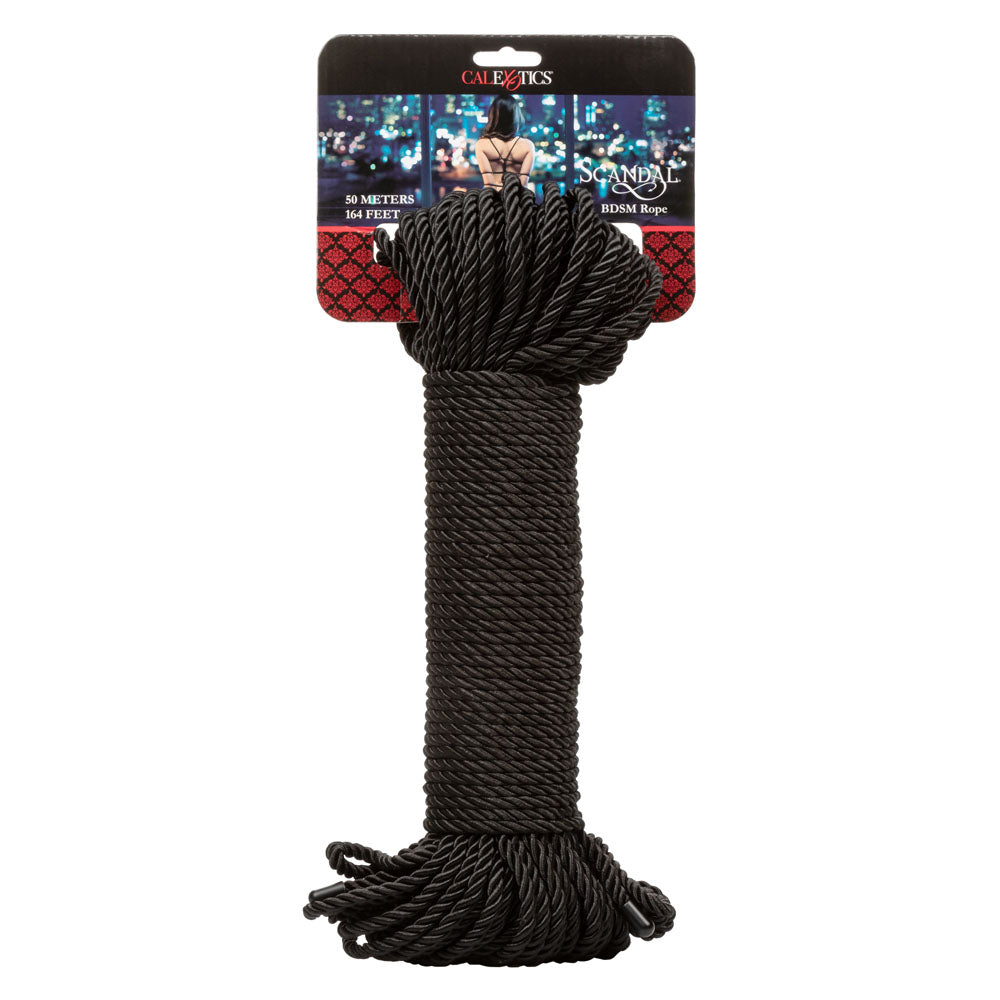 CalExotics Scandal BDSM Rope 50M Black Silky Cotton Polyester Bondage Rope > Bondage Gear > Rope - Tophatter Daily Deals