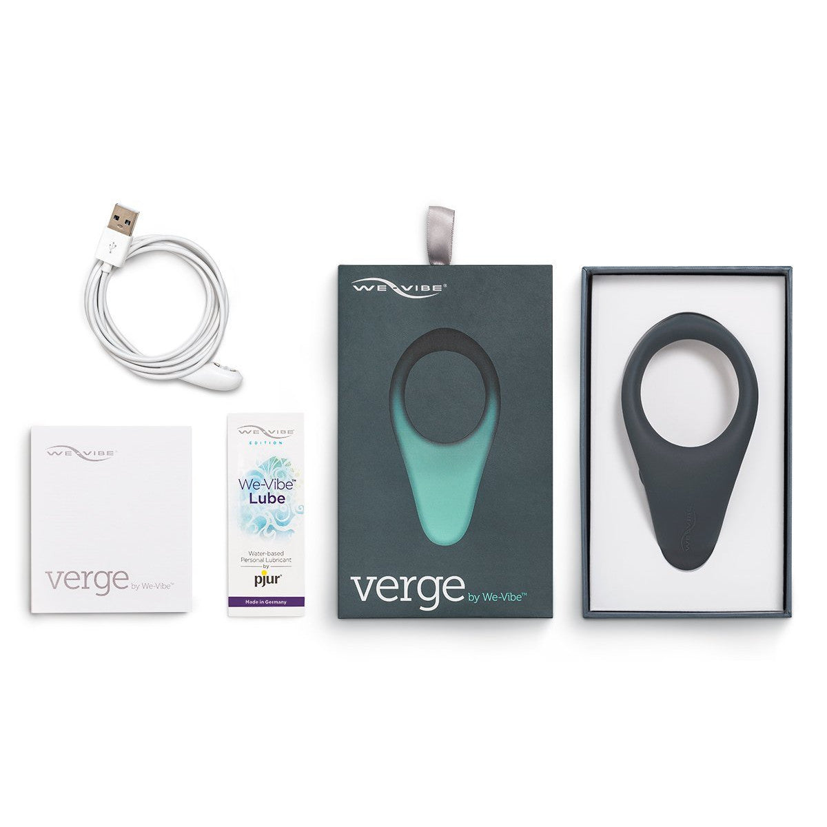 We-Vibe Verge Vibrating Silicone Penis Ring in Slate Cock Ring - Tophatter Daily Deals