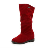 2021 autumn and winter new lady boots Red 0 - Tophatter Daily Deals