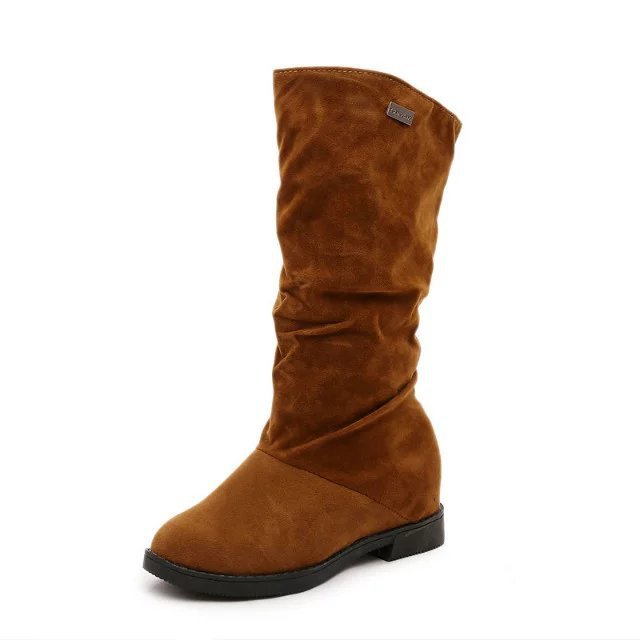 2021 autumn and winter new lady boots Brown 0 - Tophatter Daily Deals