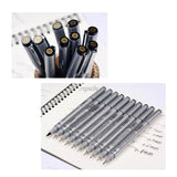 10 Tip Sizes Micron Neelde Drawing Pen Waterproof Pigment Fi 0 - Tophatter Daily Deals