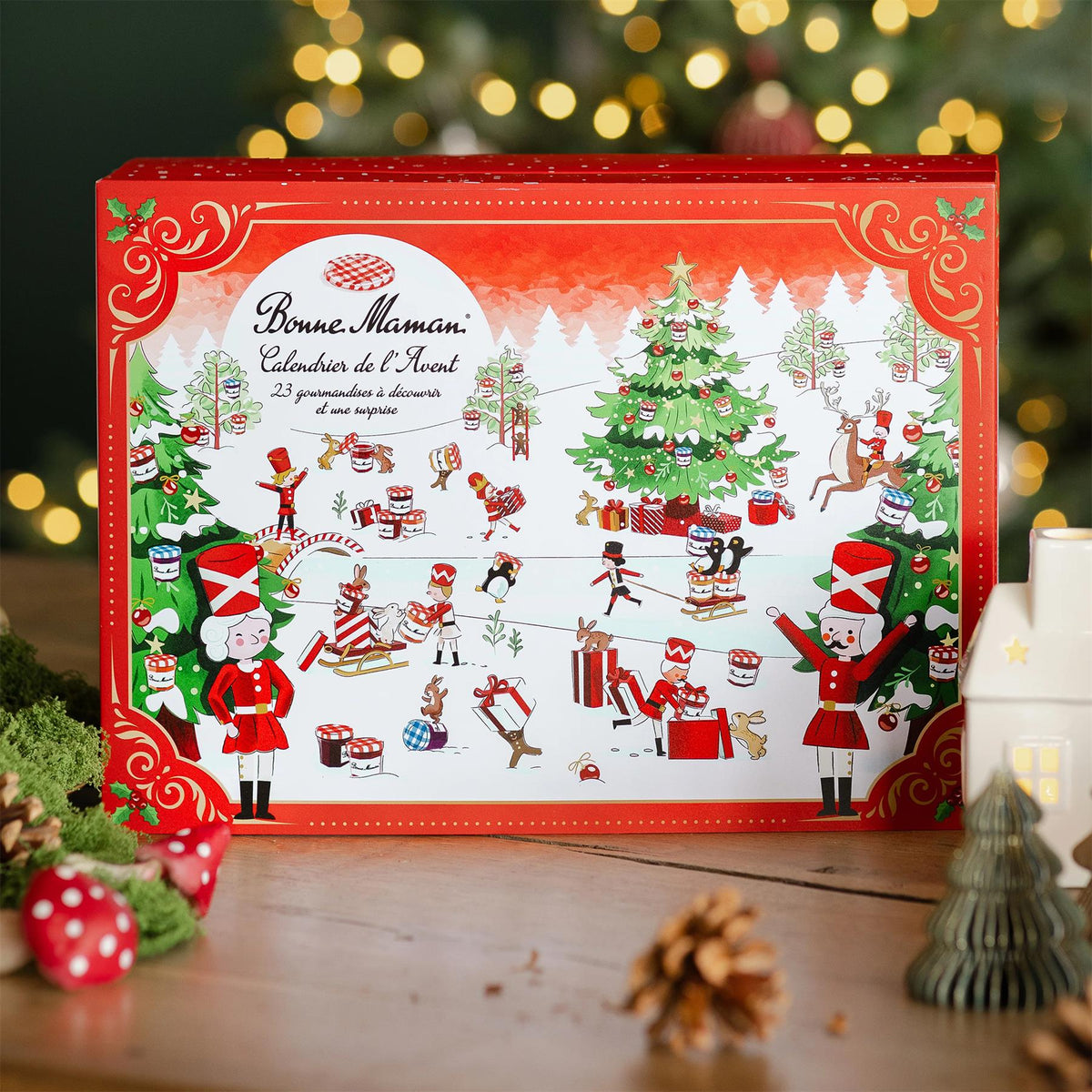 Bonne Maman Christmas Advent Calendar Mini Jars of Conserves & Caramels Advent Calendar - Tophatter Daily Deals