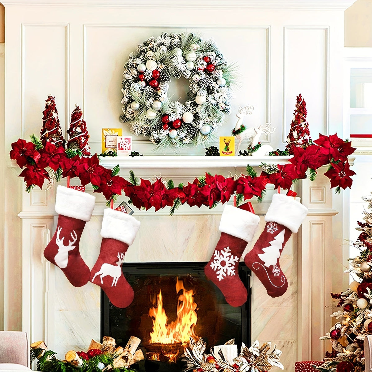 Christmas Stocking Pendant Set (4pcs) Christmas - Tophatter Daily Deals