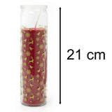 Christmas Advent Pillar Candle in Glass Jar | Traditional Christmas Candle 21cm Candle - Tophatter Daily Deals