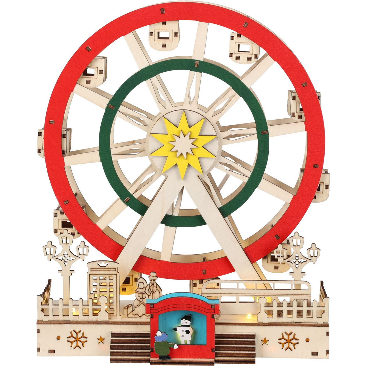 Christmas LED Ferris Wheel Ornament | Light-up Big Wheel Spinning Decoration LED Light - Tophatter Daily Deals