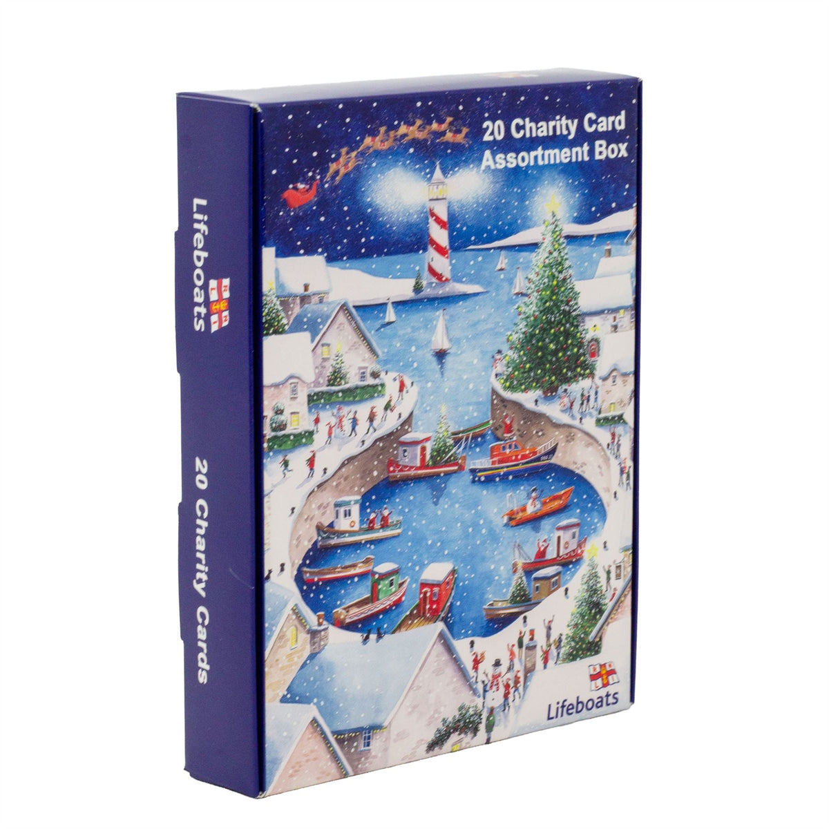 RNLI Charity Christmas Cards | Box of 20 Christmas Cards with 5 Designs Greeting Card - Tophatter Daily Deals