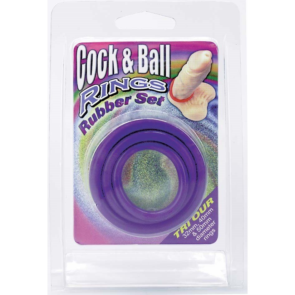 Cock & Ball Rings in Purple Cock Ring - Tophatter Daily Deals