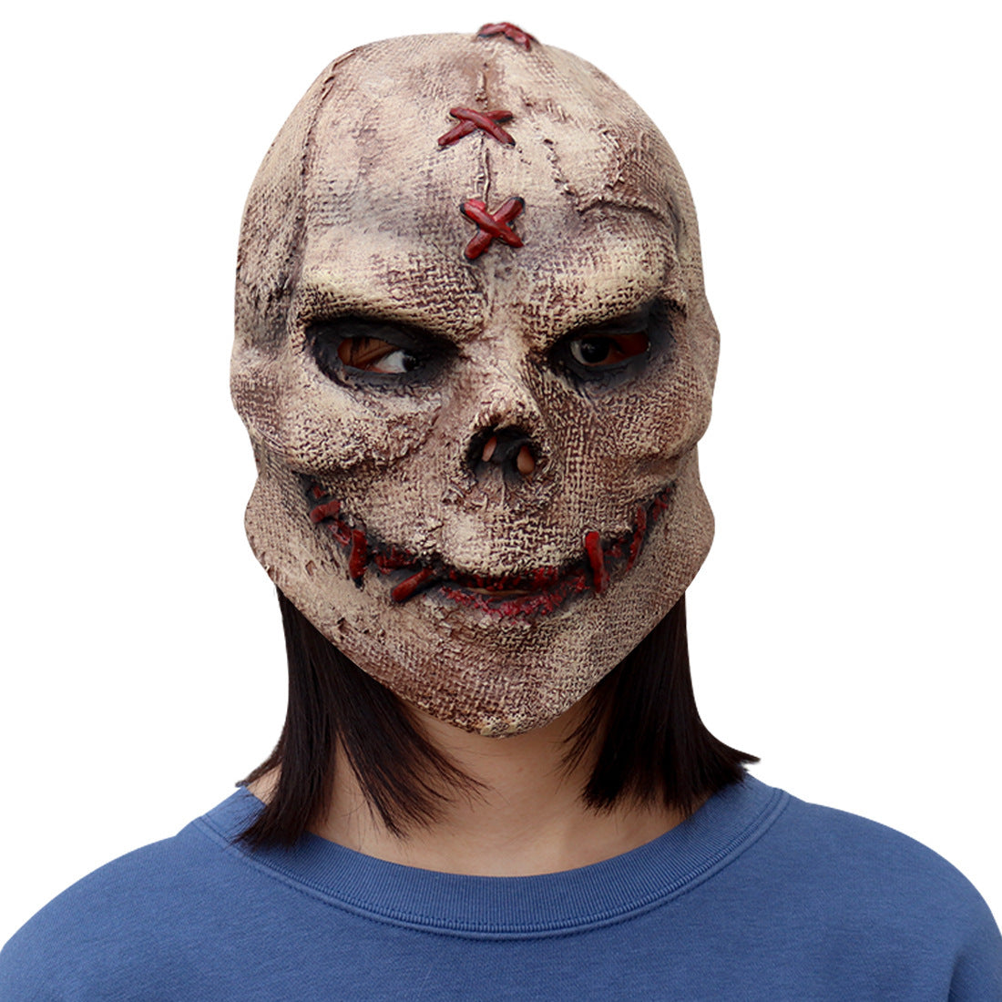 Stitched Latex Horror Mask Brown Halloween 2025 Cosplay 3D Changing Face Moving Picture Frame - Tophatter Daily Deals