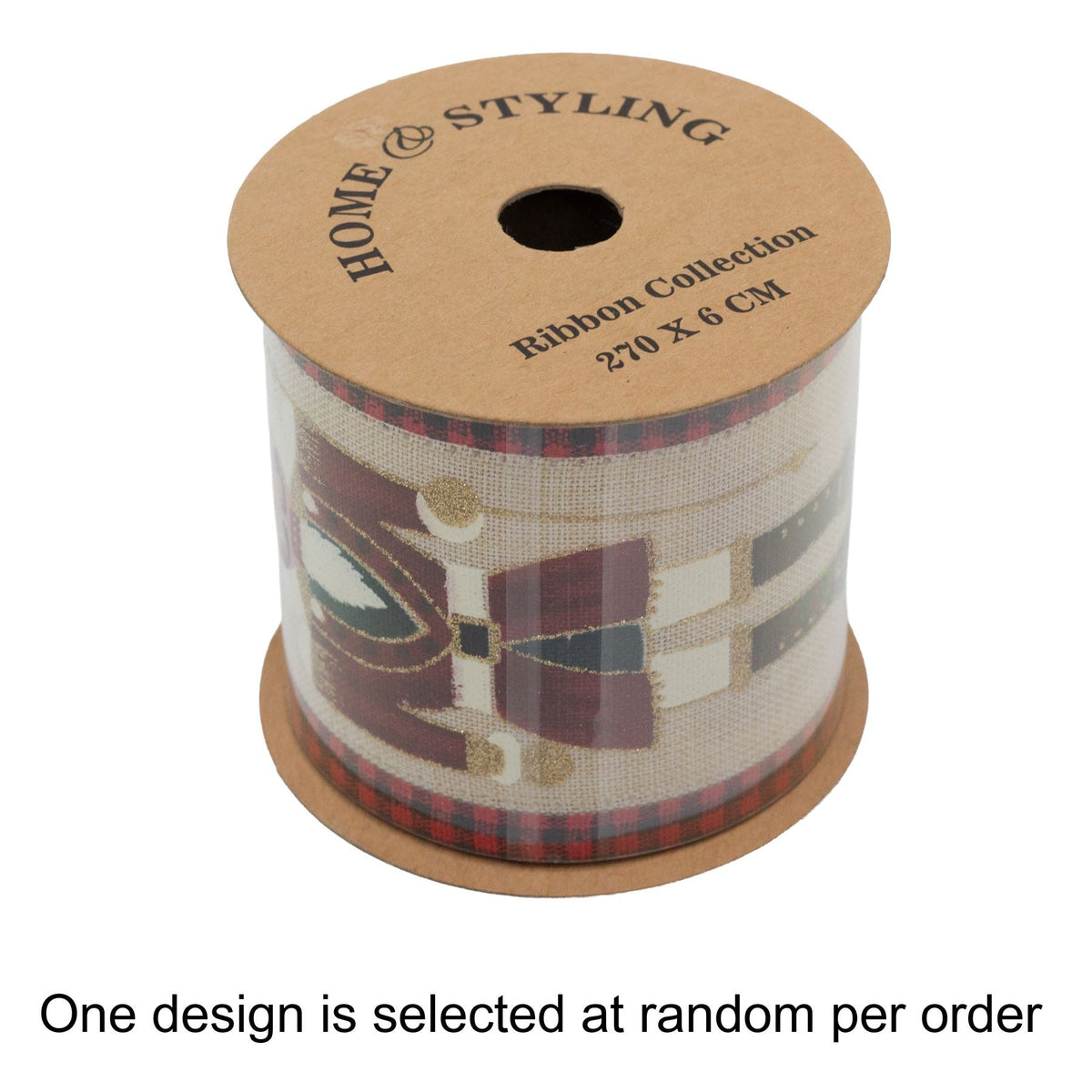 Luxury Nutcracker Wired Christmas Ribbon | Festive Ribbon Gift Wrapping & Craft Tree Decoration - Tophatter Daily Deals