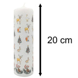 Winter Wildlife Advent Pillar Candle | Christmas Advent Calendar Candle - 20cm Advent Candle - Tophatter Daily Deals