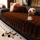 Autumn And Winter Thickening Irregular Sofa Cushion Deep Coffee 0 - Tophatter Daily Deals
