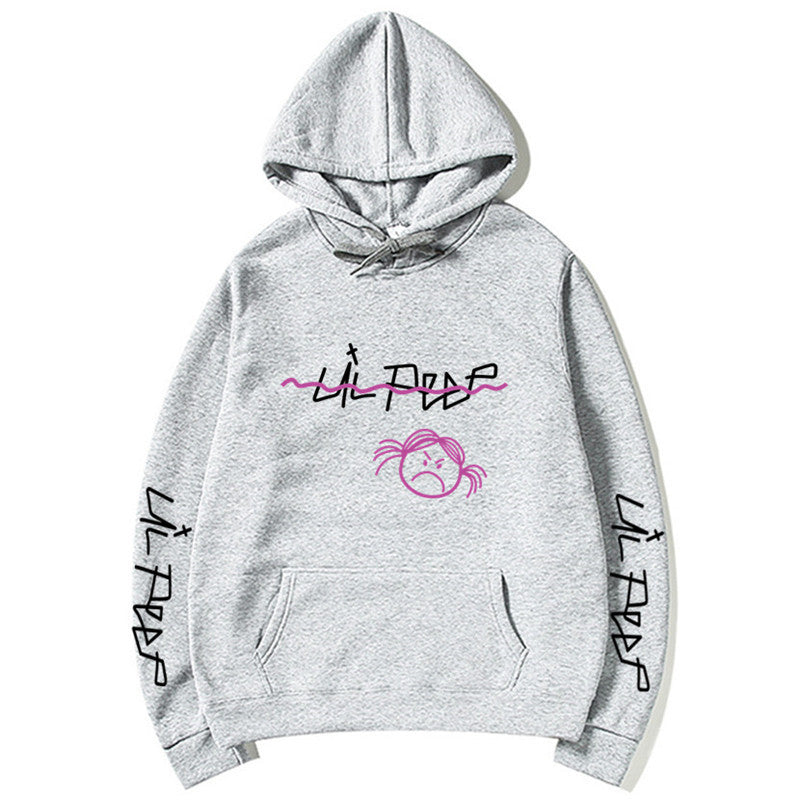 Oversized Unisex Pullover Hoodie - Relaxed Cotton Blend Light Grey 3D Changing Face Moving Picture Frame - Tophatter Daily Deals