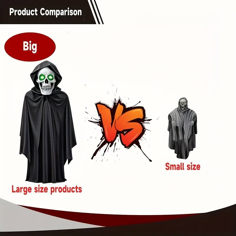 Halloween Skeleton Figurines with Glowing Eyes (2pcs) Halloween - Tophatter Daily Deals