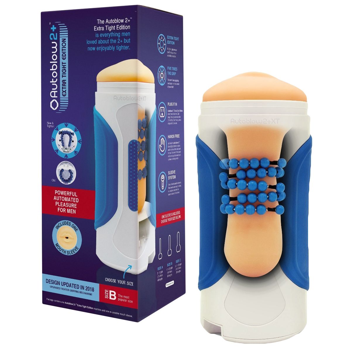 Autoblow 2+ Extra Tight Blowjob Masturbator in Size B Male Masturbator - Tophatter Daily Deals