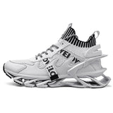 Blade Sneakers Men's Microfiber Flying High-Top Shoes Casual Men's Trendy Shoes White 0 - Tophatter Daily Deals