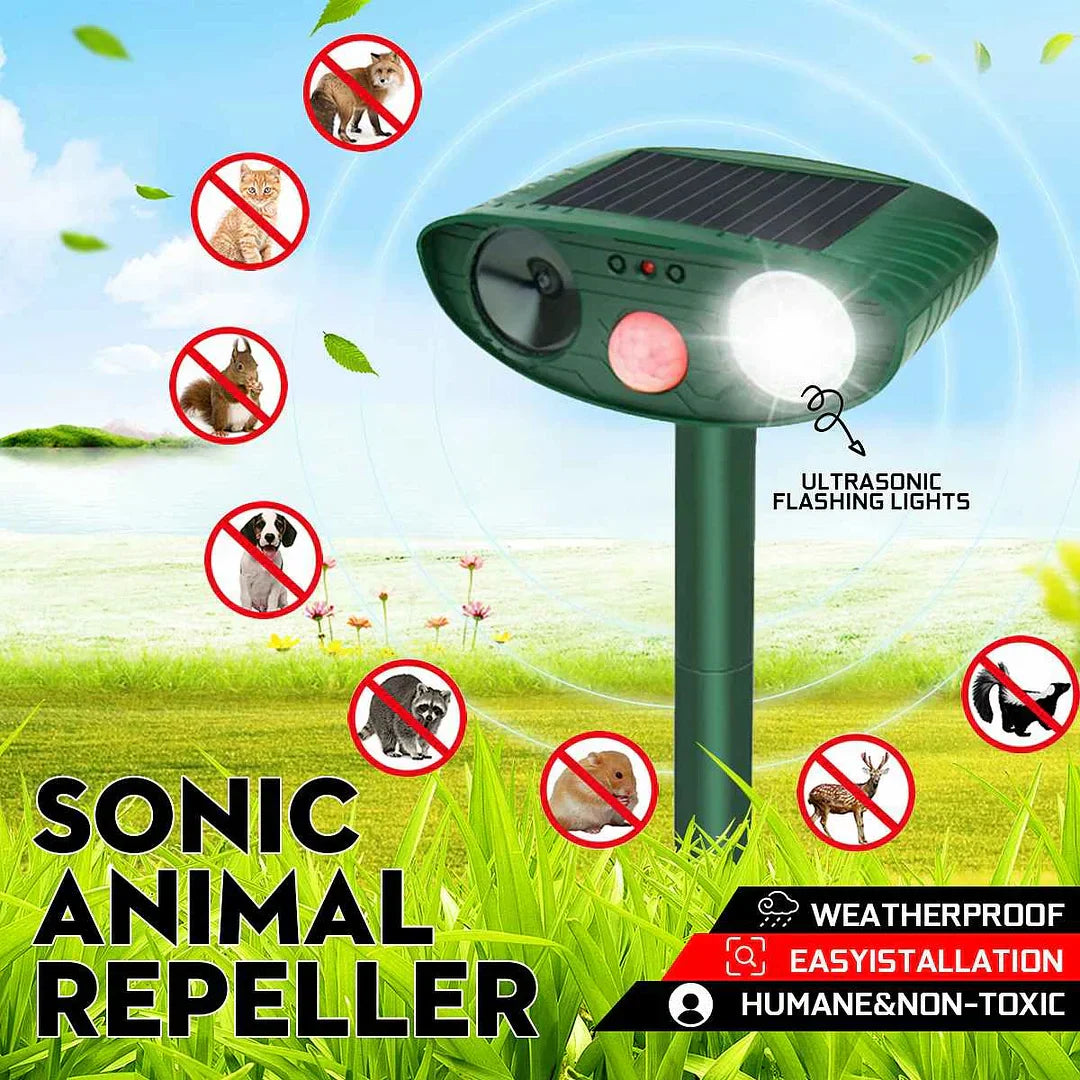 Ultrasonic Deer Repeller Solar Pack Of 4 Garden Fall 2025 - Tophatter Daily Deals