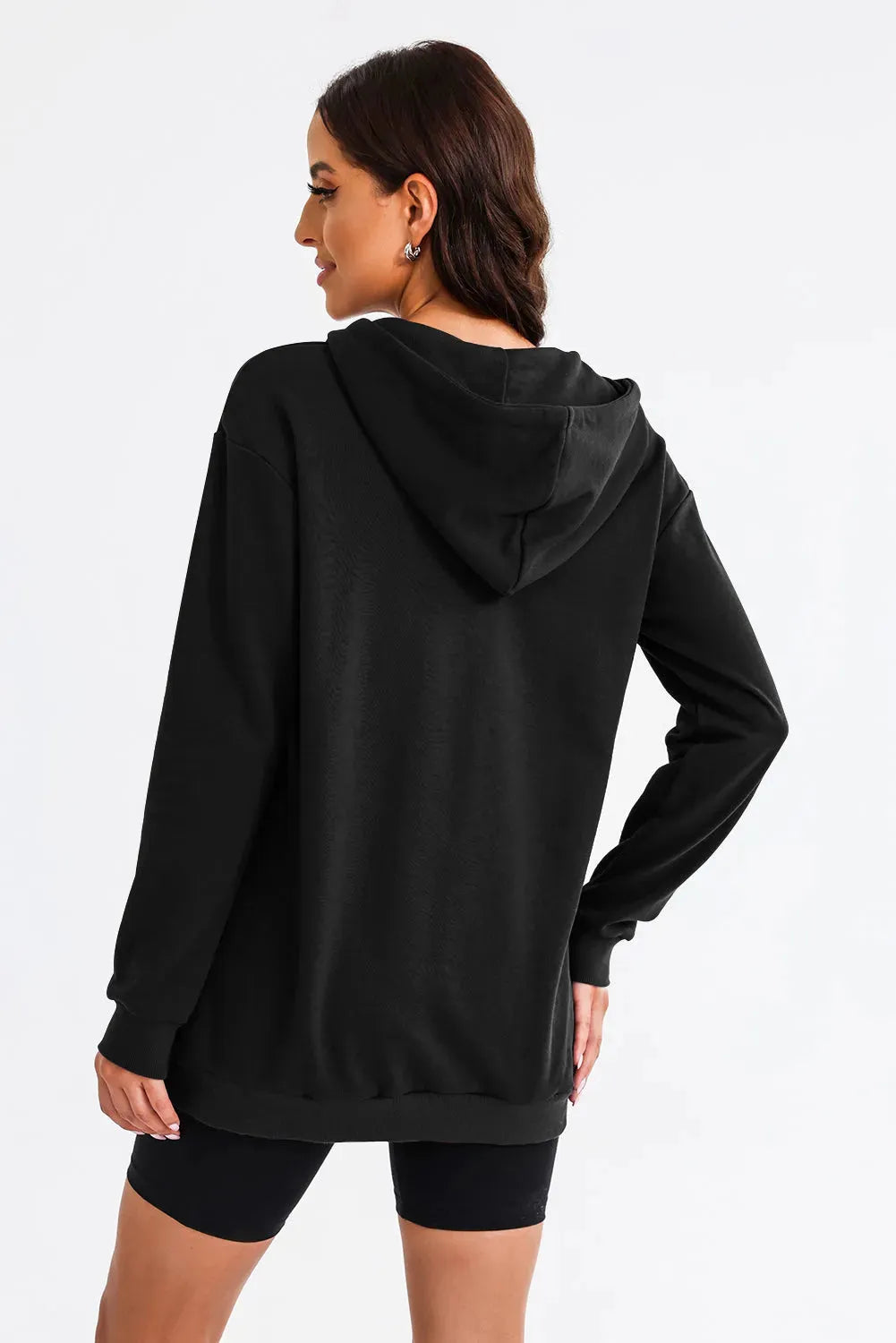 Drawstring Half Zip Hooded Dress Casual Dresses - Tophatter Daily Deals