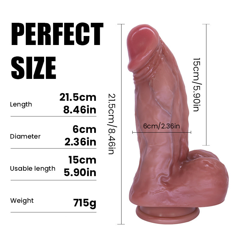 Acmejoy - Thick & Textured Manual Dildo 8.46 in Dildos - Tophatter Daily Deals