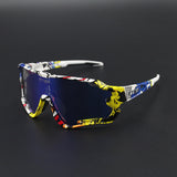 Bicycle glasses sunglasses goggles Blue graffiti 0 - Tophatter Daily Deals