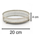 Silver Effect Mirror Tealight Candle Tray Plate 20Cm Candle Plate - Tophatter Daily Deals