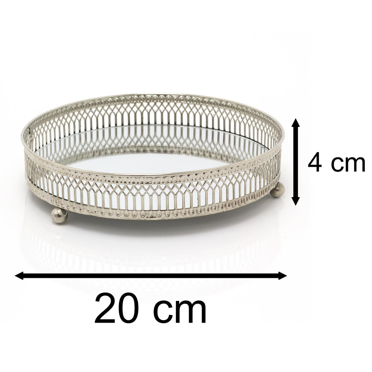Silver Effect Mirror Tealight Candle Tray Plate 20Cm Candle Plate - Tophatter Daily Deals