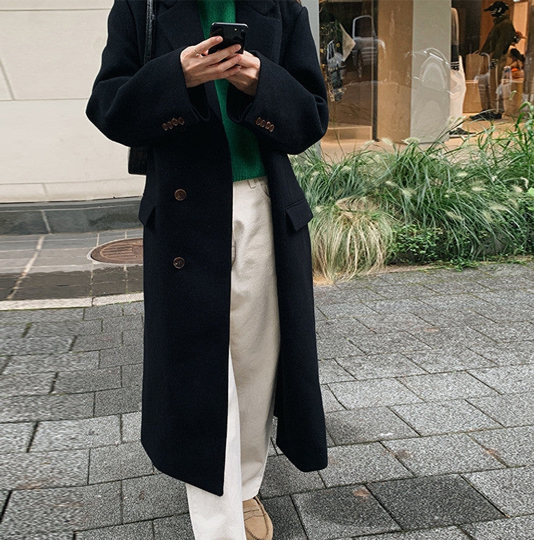 Oversized Women’s Coat – Notched Collar, Wool, For City Black 3D Changing Face Moving Picture Frame - Tophatter Daily Deals