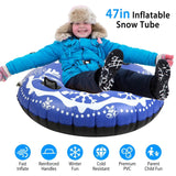 47-Inch Inflatable Snow Tube Outdoor Recreation - Tophatter Daily Deals