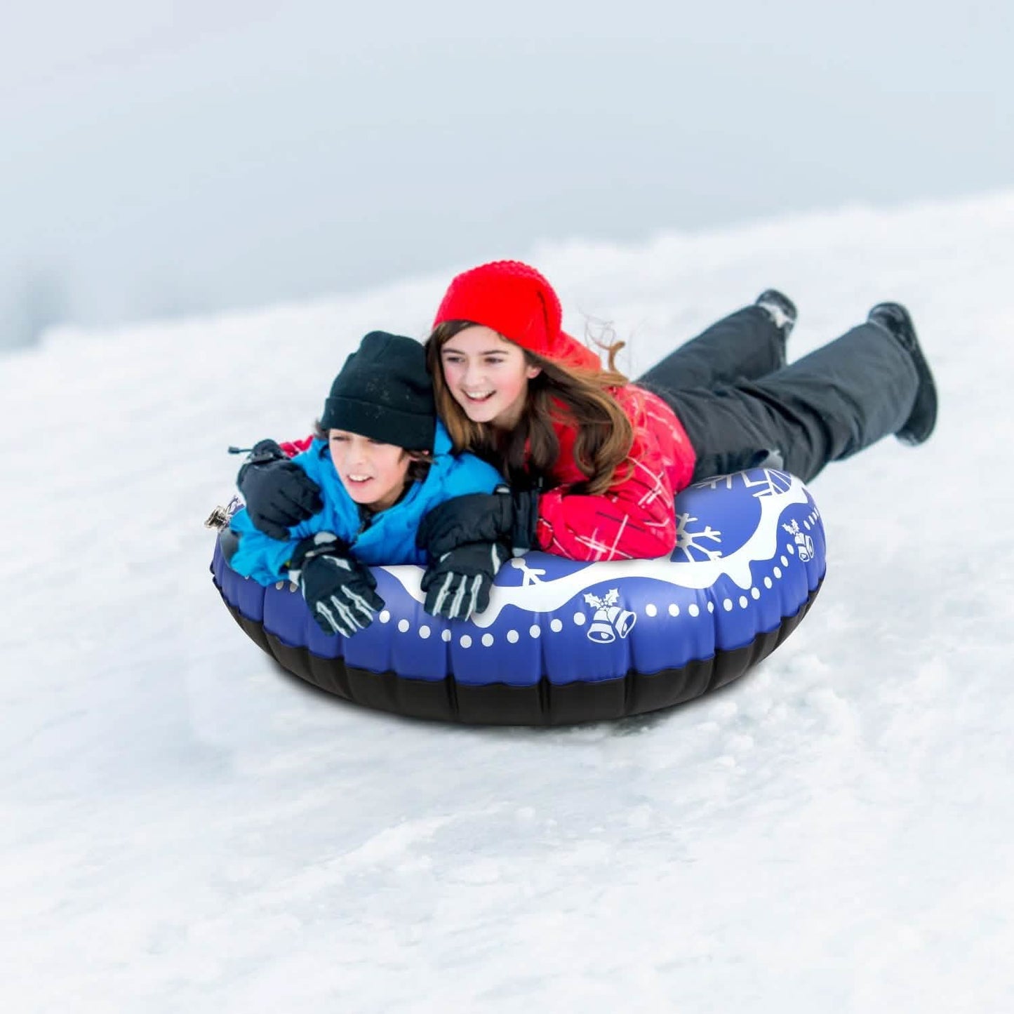 47-Inch Inflatable Snow Tube Outdoor Recreation - Tophatter Daily Deals