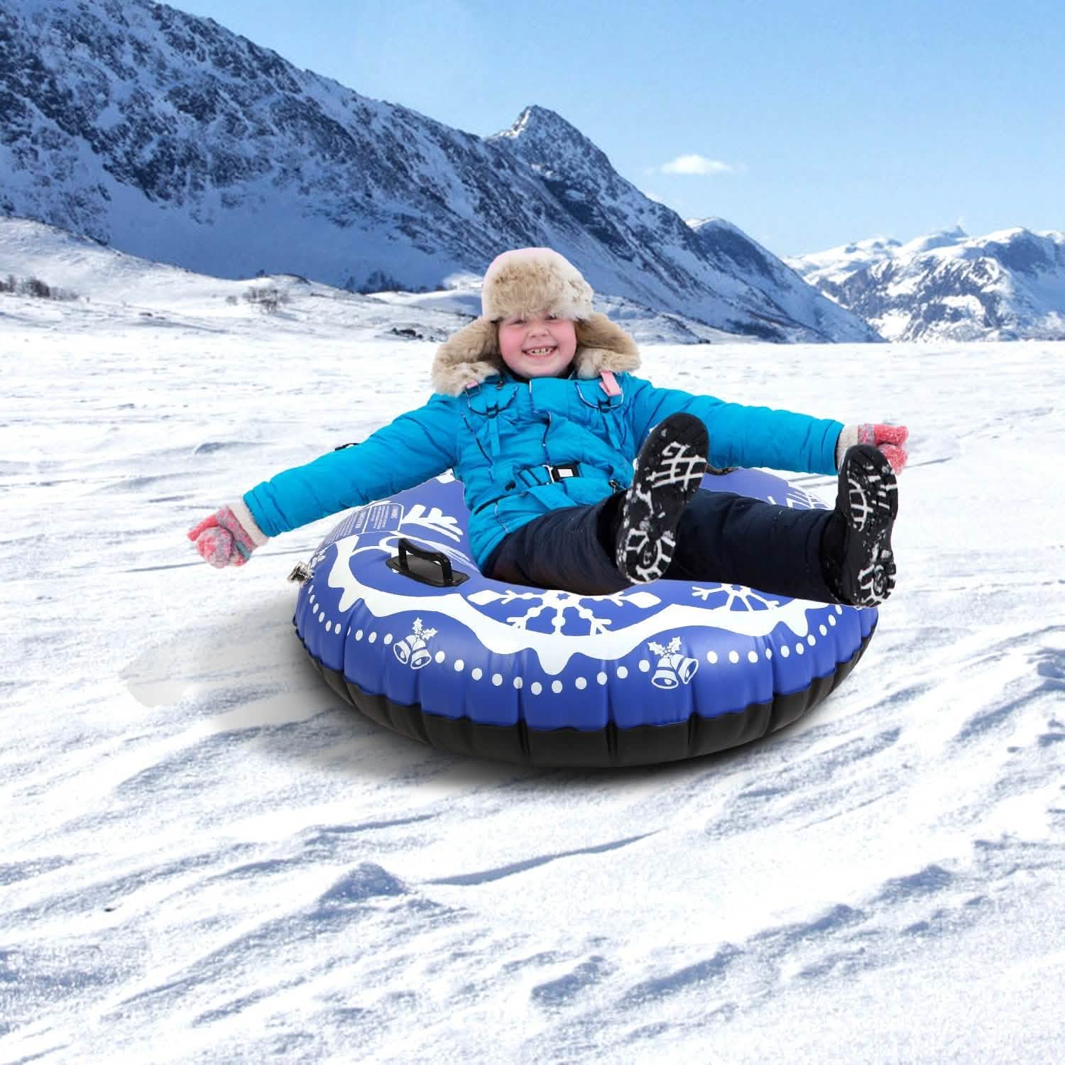 47-Inch Inflatable Snow Tube Outdoor Recreation - Tophatter Daily Deals