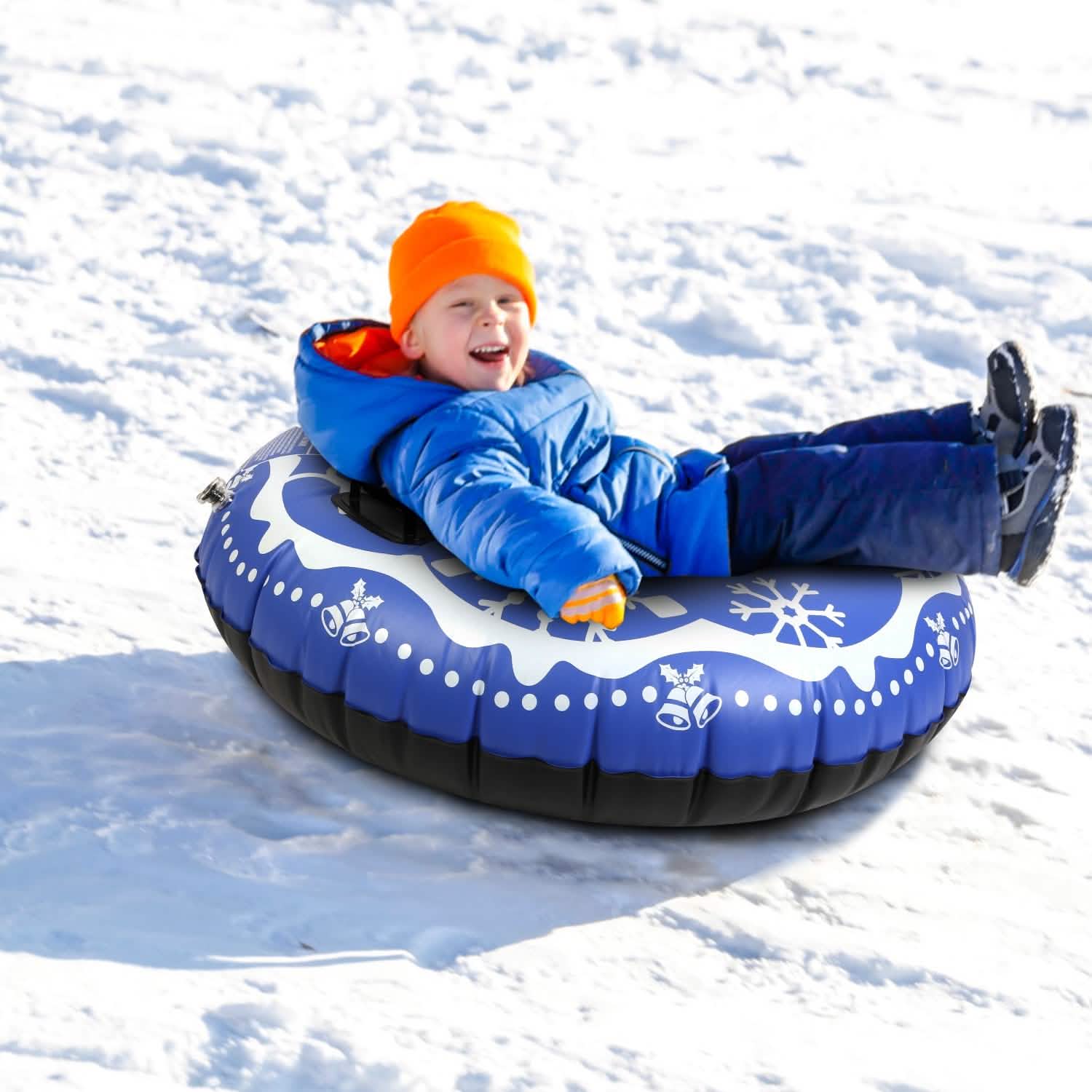 47-Inch Inflatable Snow Tube Outdoor Recreation - Tophatter Daily Deals