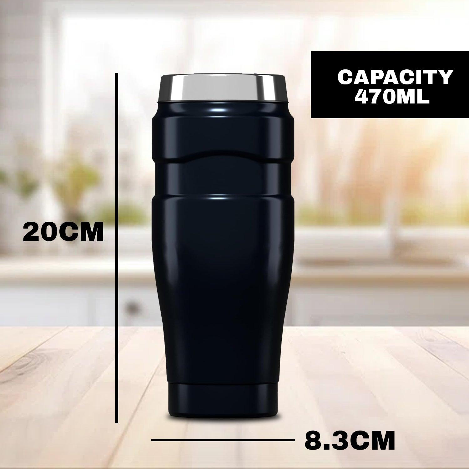 Stainless Steel Travel Mug - Stainless King Travel Tumbler & Multi- Purpose Flask | 470ml Insulated Hot & Cold Water Bottle Home - Tophatter Daily Deals