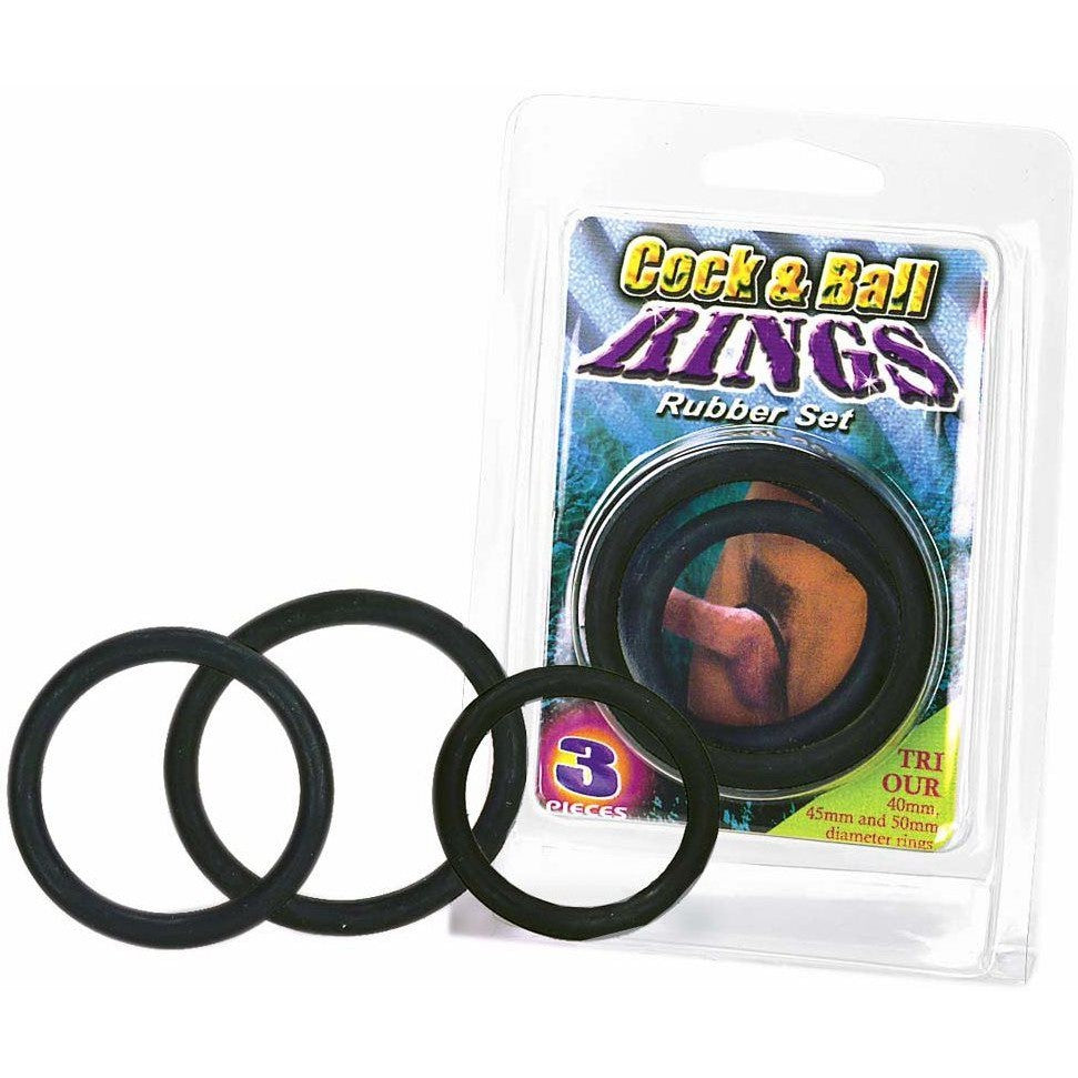 Cock & Ball Rings in Black Cock Ring - Tophatter Daily Deals