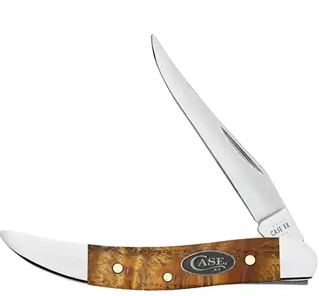 Case Small Texas Toothpick - Yellow Curly Oak Wood - 47125 Knives - Tophatter Daily Deals